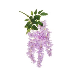 Lot de 24 Glycine sinensis en suspension x3 avec 4 feuilles, 60 cm artificiel lilas n° 3 