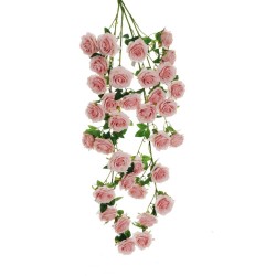 Lot de 6 France rose giant suspendu branche x4 avec 34 fleurs ø 10 cm, 125 cm artificielle rose 