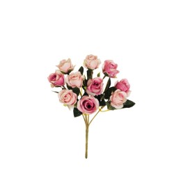 Lot de 240 Mini rosier mary x5 avec 10 fleurs, 29 cm sac de 12 pièces artificiel rose 