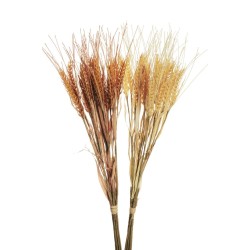 Lot de 24 Bouquet de blé séché x6 avec 18 épis, 57 cm artificiel ivoire 