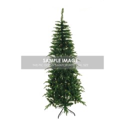 Lot de 1 Sapin de noël mince san martino en pe+pvc, avec 415 pointes, 150 lumières chauffantes et support en fer, ø 84 cm, 180 c