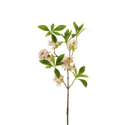 Lot de 24 Branche de deutzia avec feuilles réalistes, 71 cm artificielle rose 