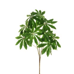 Lot de 6 Branche d'aralia géante x3 avec 10 groupes de feuilles, 140 cm artificielle rouge 