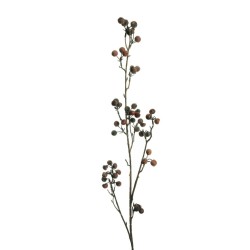 Lot de 24 Branches de baies d'automne artificiel avec 16 groupes de baies, 83 cm. (chaque pièce dans un sac en polyéthylène) - m