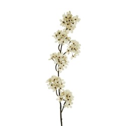 Lot de 24 Branches de fleurs de poirier artificiel avec 6 groupes de fleurs, collection automne, 94 cm. - crème n° 1 