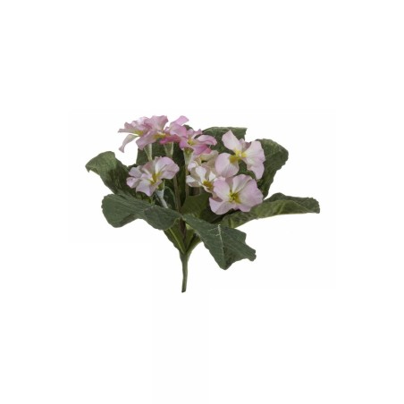 Lot de 6 - Buisson artificiel de primevère, 25 cm - rose 