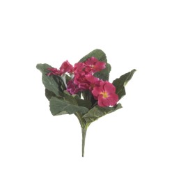 Lot de 6 - Buisson artificiel de primevère, 25 cm - fuchsia 