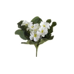 Lot de 6 - Buisson artificiel de primevère, 25 cm - blanc 