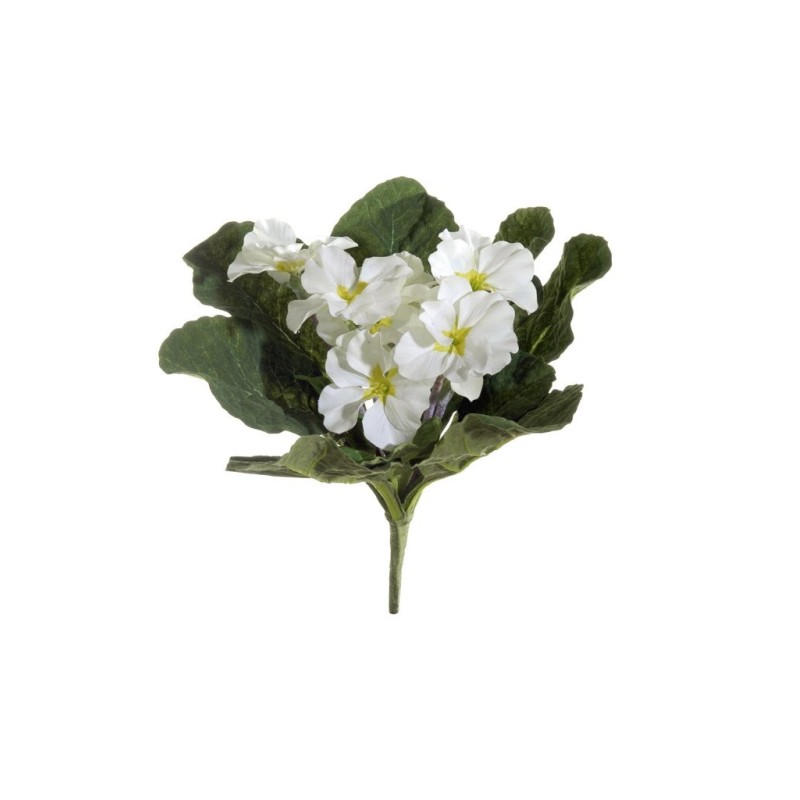 Lot de 6 - Buisson artificiel de primevère, 25 cm - blanc 