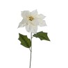 Lot de 12 - Poinsettia artificiel, 70 cm - blanc 