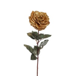 Lot de 12 - Rose Reine artificielle, 70 cm - or 