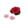 Lot de 24 - Marguerite gerbera artificielle flottante, 11 cm - rose 