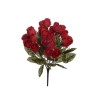 Lot de 12 - Buisson artificiel de boutons de rose X7, 30 cm - rouge 