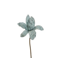 Lot de 12 - Tige artificielle de hémérocalle, 28 cm - bleu clair 