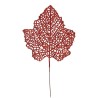 Lot de 12 - Pic artificiel de feuilles de vigne, 18 cm - rouge 