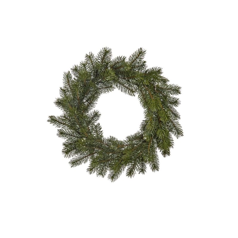 Lot de 2 - Couronne artificielle de pin aiguilles, D. 45 cm - vert 