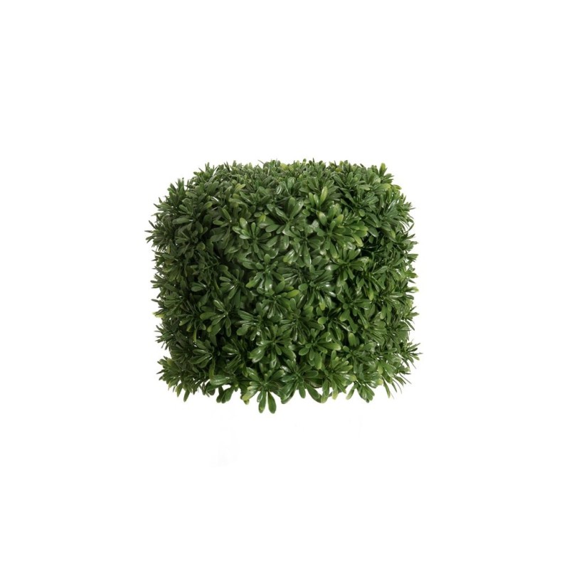 Lot de 6 - Plante artificielle de podocarpus ronde, D. 19 cm - vert 