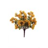 Lot de 6 - Buisson artificiel de roses perlées X18, 40 cm - jaune 