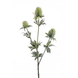 Lot de 24 - Tige artificielle de chardon X3, 77 cm - vert 