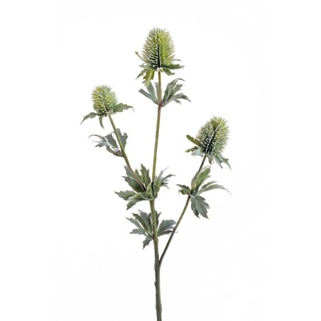 Lot de 24 - Tige artificielle de chardon X3, 77 cm - vert 