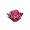 Lot de 12 - Lotus artificiel flottant, D. 16 cm - fuchsia orange 