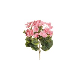Lot de 24 - Buisson artificiel de géraniums X7, 36 cm - rose 