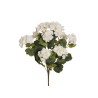 Lot de 12 - Buisson artificiel de géraniums X9, 45 cm - blanc 