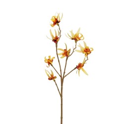 Lot de 24 - Tige artificielle de calycanthus, 38 cm - jaune clair 