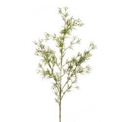 Lot de 36 - Tige artificielle de romarin X3 avec mini fleurs, 78 cm - blanc vert 