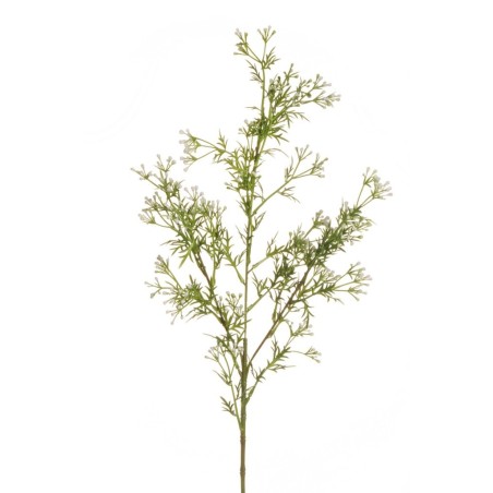Lot de 36 - Tige artificielle de romarin X3 avec mini fleurs, 78 cm - blanc vert 