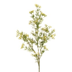 Lot de 36 - Tige artificielle de romarin X3 avec mini fleurs, 78 cm - jaune vert 