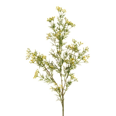 Lot de 36 - Tige artificielle de romarin X3 avec mini fleurs, 78 cm - jaune vert 