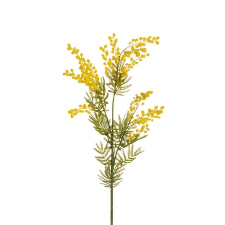 Lot de 12 - Tige artificielle de mimosa X3, 85,5 cm - jaune 