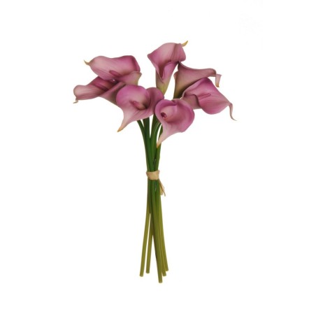 Lot de 12 - Petit bouquet artificiel de callas X7, 34 cm - lilas 