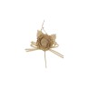 Lot de 144 - Pic artificiel de renoncule en jute à pois, 11 cm - beige 