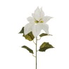 Lot de 12 - Poinsettia artificiel velours à double tête, 80 cm - crème 