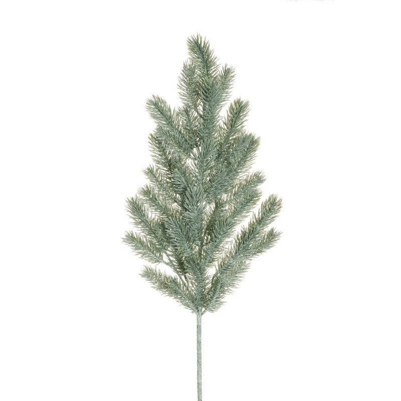 Lot de 12 - Tige artificielle de pin toucher doux X37, 77 cm - vert gris 