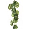 Lot de 6 - Guirlande artificielle de monstera toucher réel, 260 cm - vert 