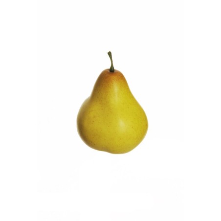 Lot de 36 - Poire artificielle toucher réel, 11,5 cm - jaune vert 