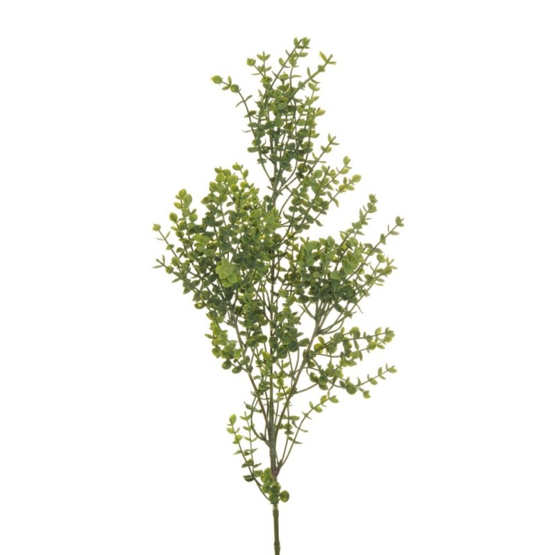 Lot de 24 - Mini tige artificielle d'eucalyptus floquée, 76 cm - vert clair 