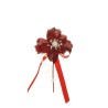 Lot de 144 - Pic artificiel d'hellébore en jute, 13 cm - rouge 