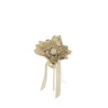 Lot de 144 - Pic artificiel d'hellébore en jute vintage, 13 cm - sable imprimé 