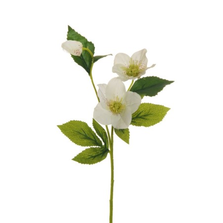Lot de 36 - Tige artificielle de rose de Noël, 57 cm - crème 