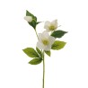 Lot de 36 - Tige artificielle de rose de Noël, 57 cm - crème 