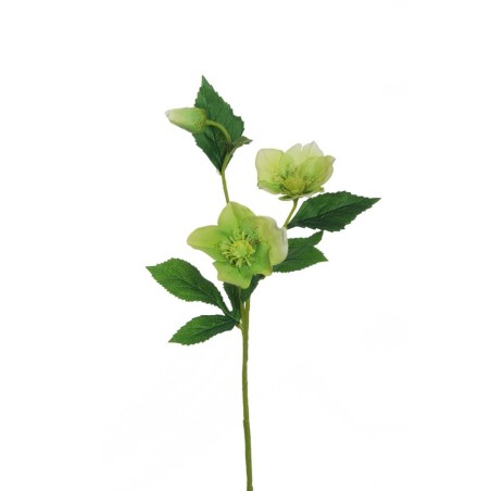 Lot de 36 - Tige artificielle de rose de Noël, 57 cm - vert 