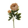 Lot de 12 - Tige artificielle de pivoine X2, 66 cm - écru 