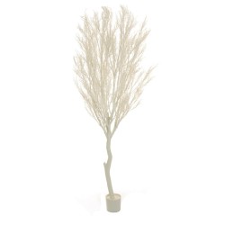 Lot de 2 - Plante artificielle Winter White en pot, 250 cm - blanc 