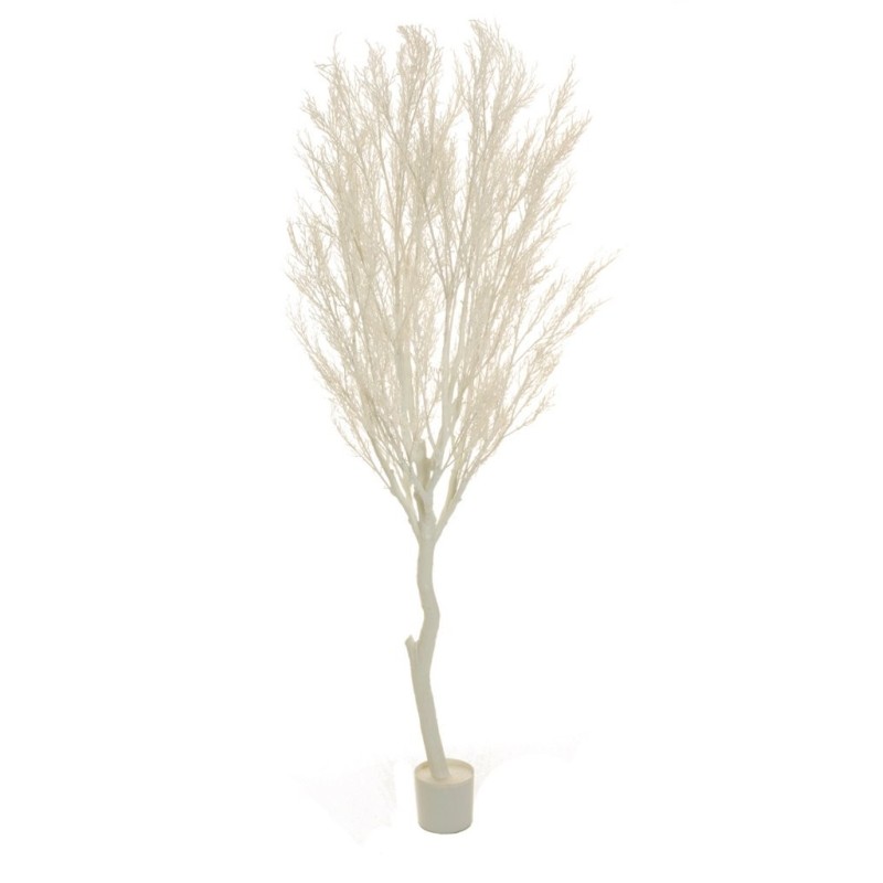 Lot de 2 - Plante artificielle Winter White en pot, 250 cm - blanc 