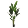 Lot de 2 - Plante artificielle oiseau de paradis en pot, 210 cm - vert 