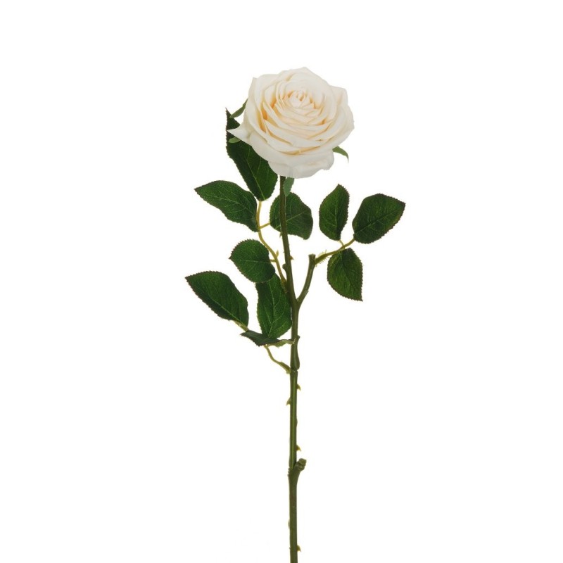 Lot de 24 - Rose Equateur artificielle, 65 cm - crème 